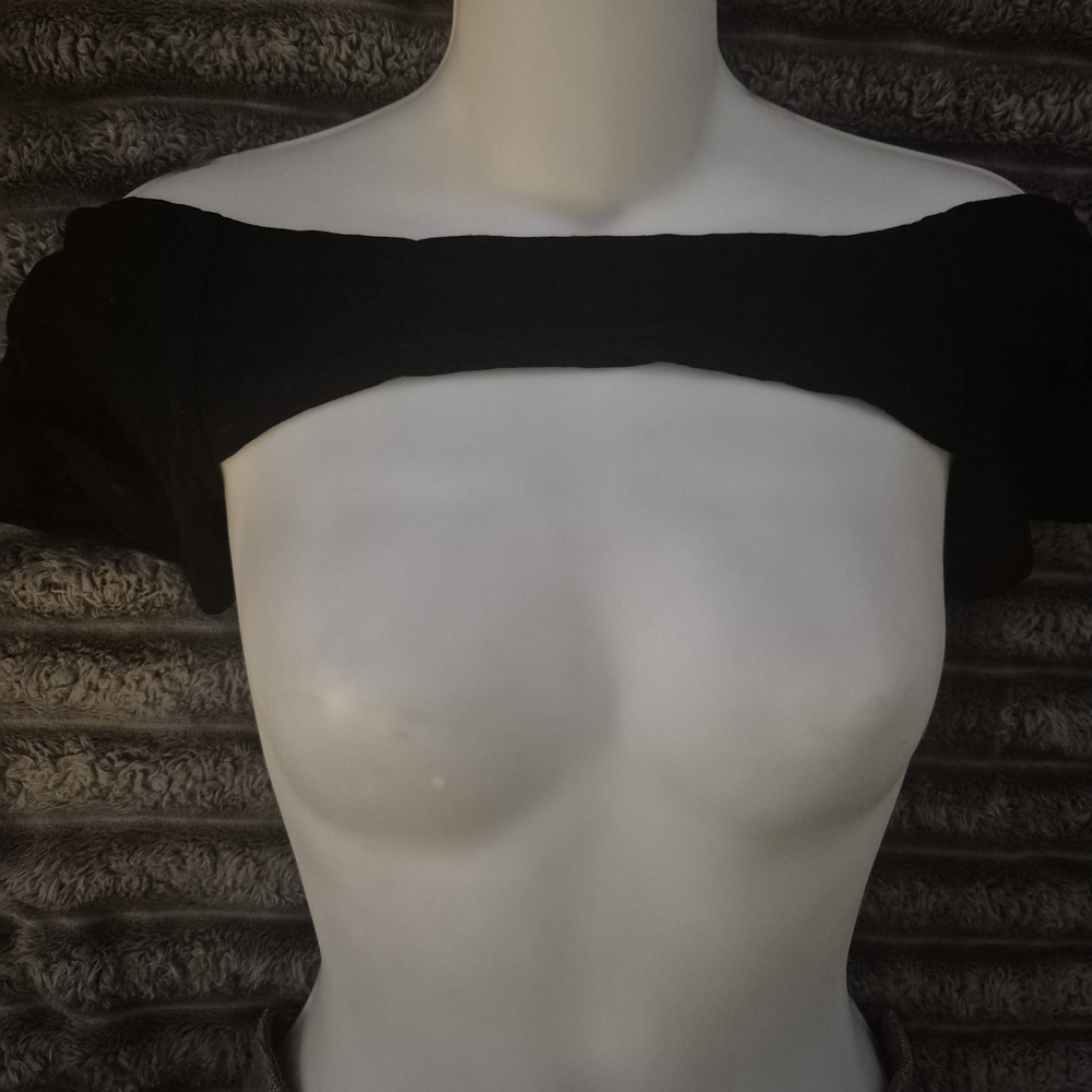Chic Black Off-Shoulder Crop Top